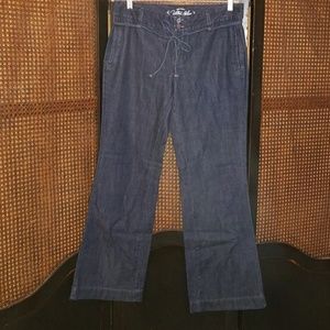 Wide Leg Denim Trousers